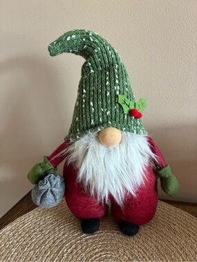 Hobby Lobby Green Knit Hat Red-Body Holiday Gnome